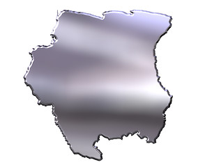 Image showing Suriname 3D Silver Map