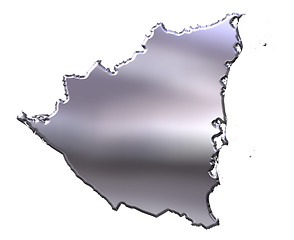 Image showing Nicaragua 3D Silver Map