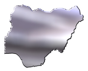 Image showing Nigeria 3D Silver Map