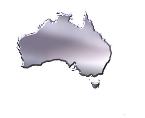 Image showing Australia 3D Silver Map