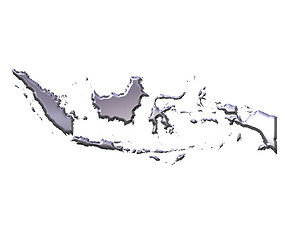 Image showing Indonesia 3D Silver Map