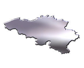 Image showing Belgium 3D Silver Map