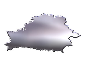 Image showing Belarus 3D Silver Map