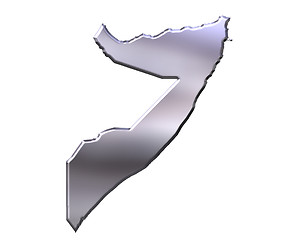 Image showing Somalia 3D Silver Map