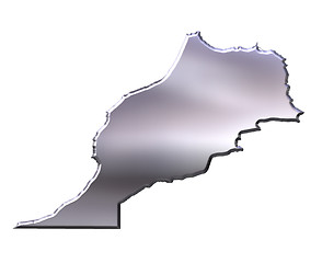 Image showing Morocco 3D Silver Map