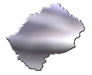 Image showing Lesotho 3D Silver Map