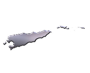 Image showing East Timor 3D Silver Map