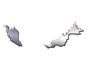 Image showing Malaysia 3D Silver Map