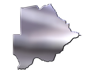 Image showing Botswana 3D Silver Map