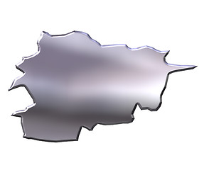 Image showing Andorra 3D Silver Map
