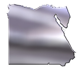 Image showing Egypt 3D Silver Map