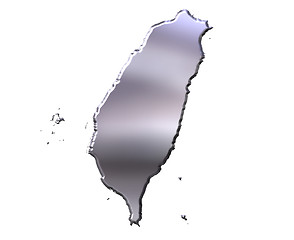 Image showing Taiwan 3D Silver Map