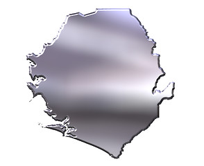 Image showing Sierra Leone 3D Silver Map