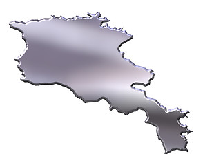 Image showing Armenia 3D Silver Map