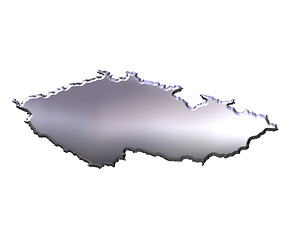 Image showing Czech Republic 3D Silver Map