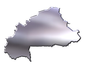 Image showing Burkina Faso 3D Silver Map