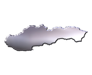 Image showing Slovakia 3D Silver Map