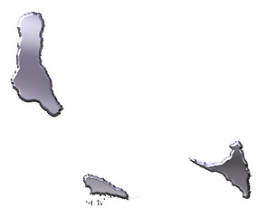 Image showing Comoros 3D Silver Map