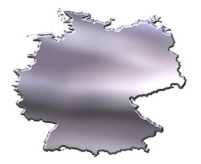 Image showing Germany 3D Silver Map