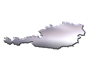 Image showing Austria 3D Silver Map