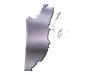 Image showing Belize 3D Silver Map