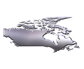 Image showing Canada 3D Silver Map