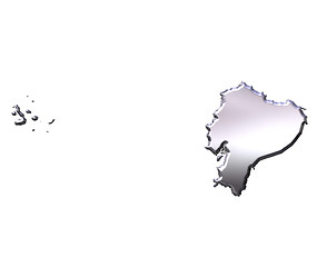 Image showing Ecuador 3D Silver Map