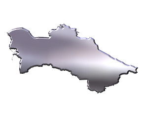 Image showing Turkmenistan 3D Silver Map