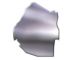 Image showing Swaziland 3D Silver Map