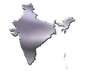 Image showing India 3D Silver Map