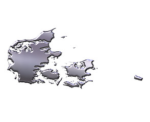 Image showing Denmark 3D Silver Map