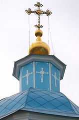 Image showing Ortodoxy cross by belltower