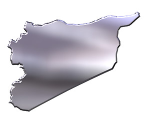 Image showing Syria 3D Silver Map