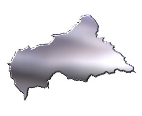 Image showing Central African Republic 3D Silver Map