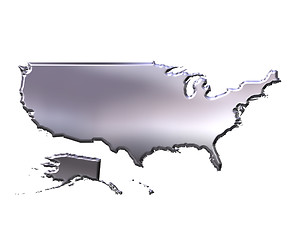 Image showing USA 3D Silver Map