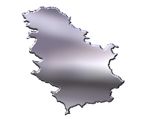 Image showing Serbia 3D Silver Map