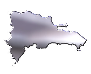 Image showing Dominican Republic 3D Silver Map