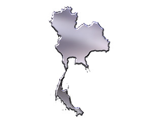 Image showing Thailand 3D Silver Map