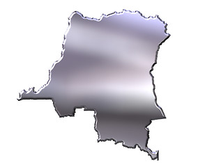 Image showing Congo Democratic Republic of 3D Silver Map