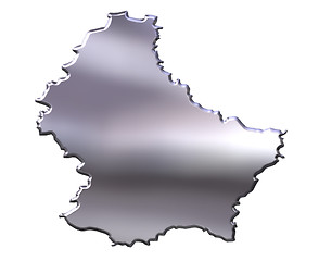 Image showing Luxembourg 3D Silver Map