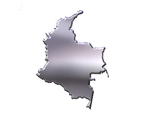 Image showing Colombia 3D Silver Map