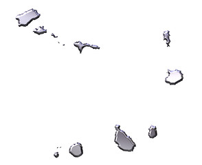Image showing Cape Verde 3D Silver Map