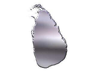 Image showing Sri Lanka 3D Silver Map