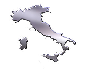 Image showing Italy 3D Silver Map