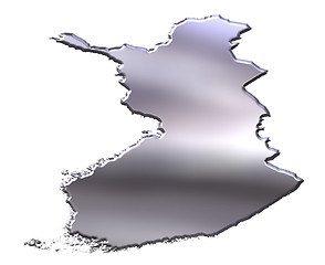 Image showing Finland 3D Silver Map