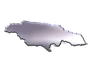 Image showing Jamaica 3D Silver Map