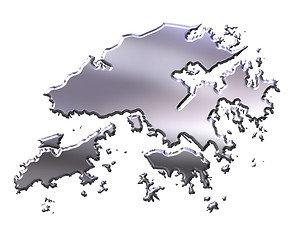 Image showing Hong Kong 3D Silver Map