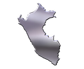 Image showing Peru 3D Silver Map
