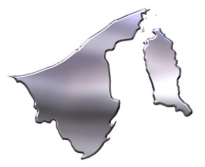 Image showing Brunei 3D Silver Map