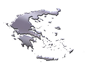 Image showing Greece 3D Silver Map